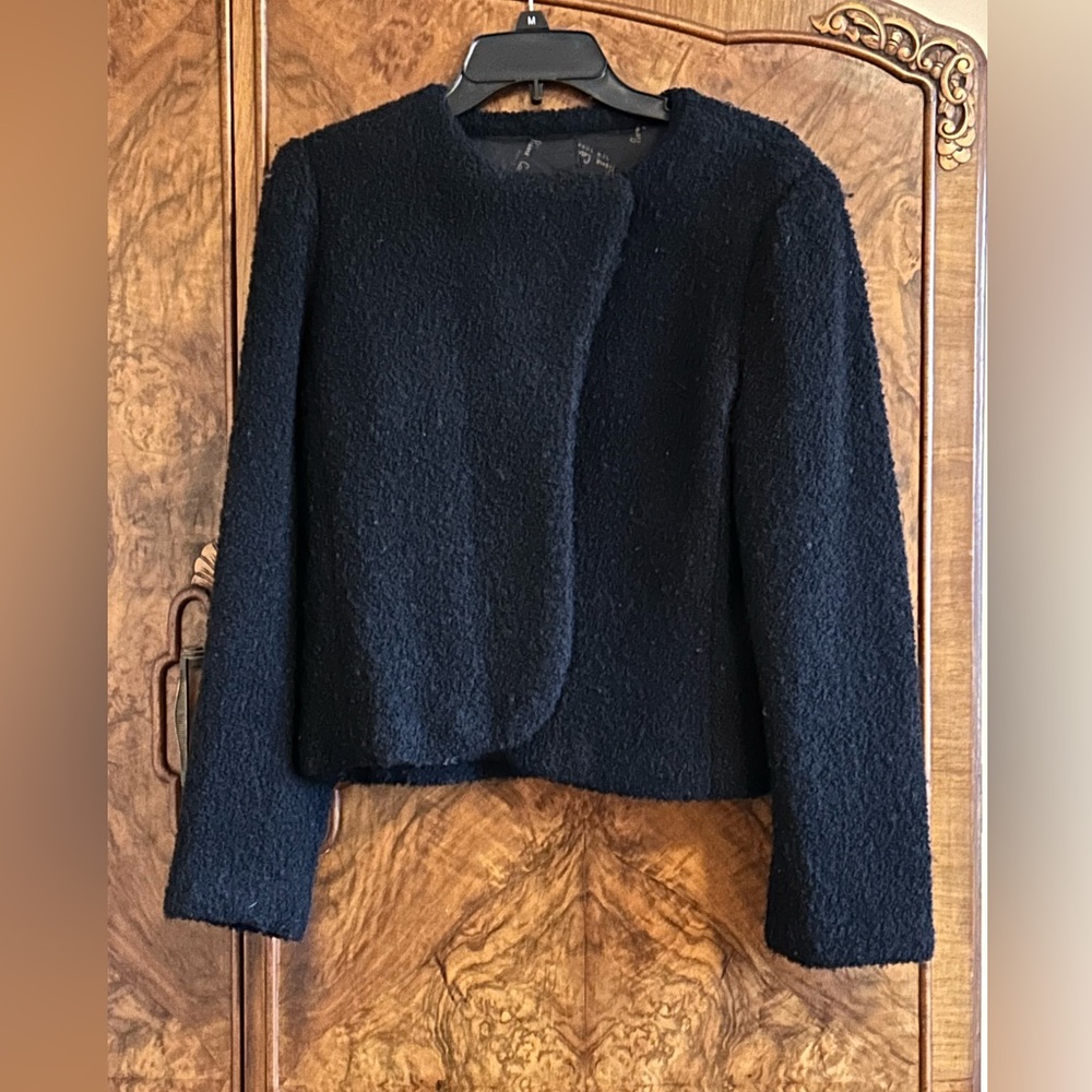 Vintage iconic Pierre Cardin 60's/70's short jacket poodle cloth black adorable